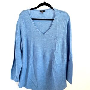 Eileen Fisher Merino Wool V-Neck Sweater--2X